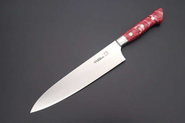 Hattori Gyuto Hattori Custom Limited Special Edition, HSG-1SO Gyuto 210mm (8.2 Inch, Spiny Oyster Gem-Composite stone Handle)