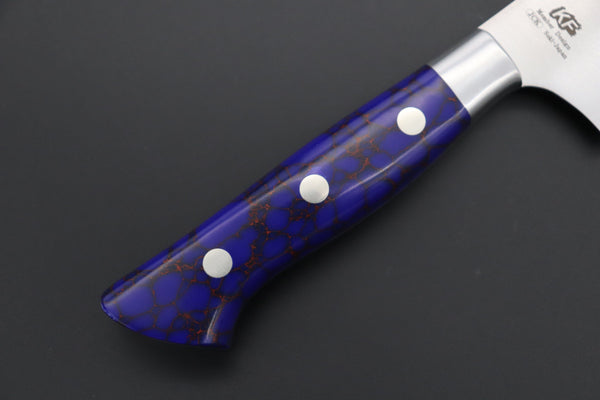 Hattori Gyuto Hattori Forums Custom Limited Edition, FH "NOAH" Series FHN-6SPDBT Gyuto 210mm (8.2 Inch, Deep Blue Turquoise Gem-Composite-stone Handle)