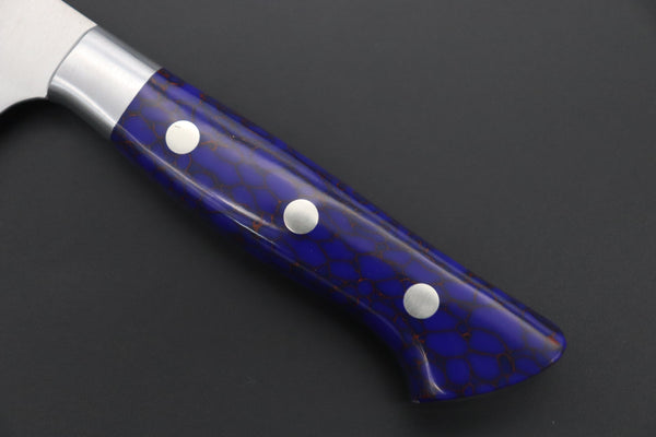 Hattori Gyuto Hattori Forums Custom Limited Edition, FH "NOAH" Series FHN-6SPDBT Gyuto 210mm (8.2 Inch, Deep Blue Turquoise Gem-Composite-stone Handle)