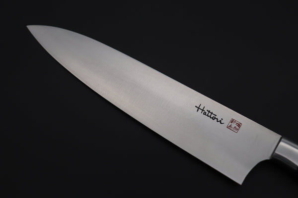 Hattori Gyuto Hattori Forums Custom Limited Edition, FH "NOAH" Series FHN-6SPDBT Gyuto 210mm (8.2 Inch, Deep Blue Turquoise Gem-Composite-stone Handle)