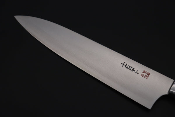 Hattori Gyuto Hattori Forums Custom Limited Edition, FH "NOAH" Series FHN-6SPSM Gyuto 210mm (8.2 Inch, Sugarite Malachite Gem-Composite Stone Handle)