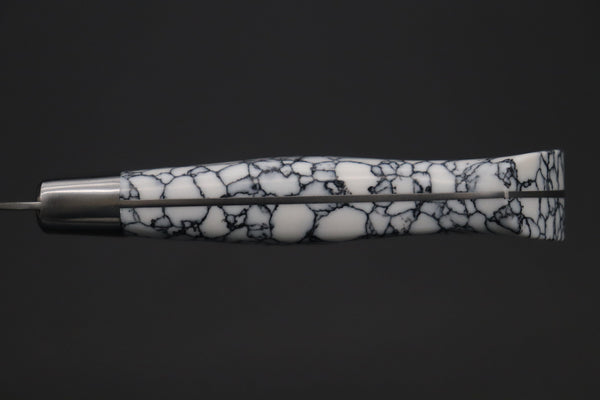 Hattori Gyuto Hattori Forums Custom Limited Edition, FH "NOAH" Series FHN-6SPWT Gyuto 210mm (8.2 Inch, White Turquoise Gem-Composite-stone Handle)