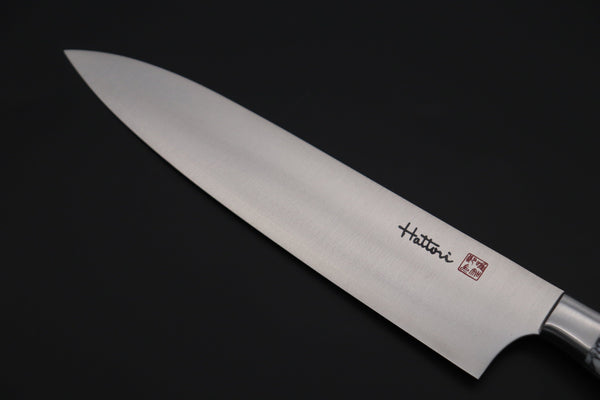 Hattori Gyuto Hattori Forums Custom Limited Edition, FH "NOAH" Series FHN-6SPWT Gyuto 210mm (8.2 Inch, White Turquoise Gem-Composite-stone Handle)