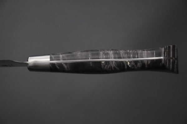Hattori Gyuto FHN-7SPBLACK Gyuto 240mm (9.4inch) Hattori Forums FH "NOAH" Series Custom Limited Edition FHN-7SPBLACK Gyuto 240mm (9.4 Inch, Black Color Stabilized Box Elder Wood Handle)