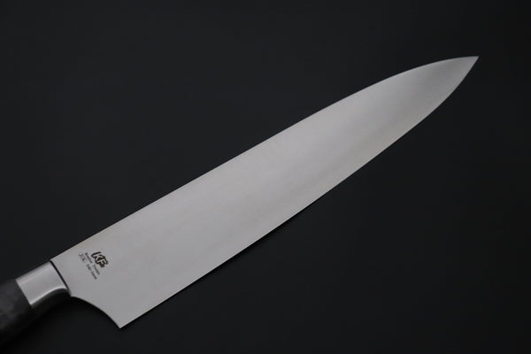 Hattori Gyuto FHN-7SPBLACK Gyuto 240mm (9.4inch) Hattori Forums FH "NOAH" Series Custom Limited Edition FHN-7SPBLACK Gyuto 240mm (9.4 Inch, Black Color Stabilized Box Elder Wood Handle)