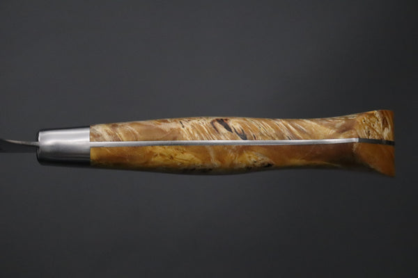 Hattori Gyuto FHN-7SPBURL Gyuto 240mm (9.4inch) Hattori Forums FH "NOAH" Series Custom Limited Edition FHN-7SPBURL Gyuto 240mm (9.4 Inch, Stabilized Box Elder Wood Handle)