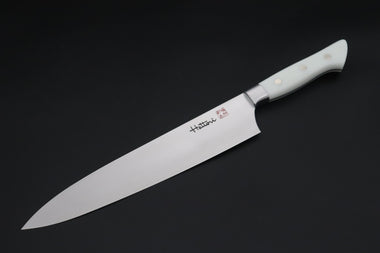 Hattori Gyuto FHN-7W Gyuto 240mm (9.4inch) Hattori Forums FH "NOAH" Series FHN-7W Gyuto 240mm (9.4 Inch, Fresh White Corian Handle)