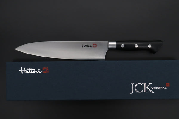 Hattori Gyuto Hattori Forums FH "NOAH" Series Gyuto (210mm to 270mm, 3 sizes, Black Linen Micarta Handle)