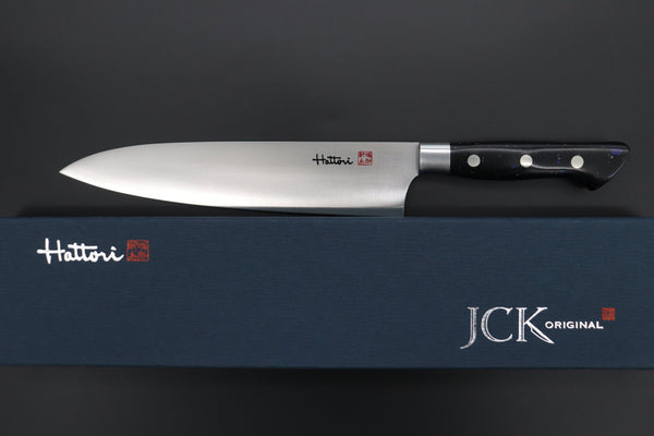 Hattori Gyuto Hattori Forums FH "NOAH" Series Gyuto (210mm to 270mm, 3 sizes, "Black Space" Corian® Handle)