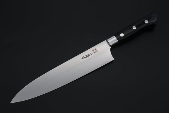 Hattori Gyuto FHN-6D Gyuto 210mm (8.2inch) Hattori Forums FH "NOAH" Series Gyuto (210mm to 270mm, 3 sizes, "Black Space" Corian® Handle)