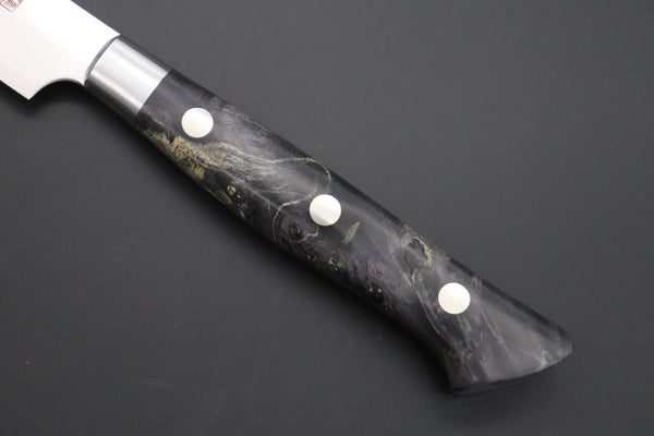 Hattori Petty Hattori Forums Custom Limited Edition, FH Solid VG-10 Series FH-2SPBLACK Petty 120mm (4.7 Inch, Black Color Stabilized Box Elder Wood Handle)