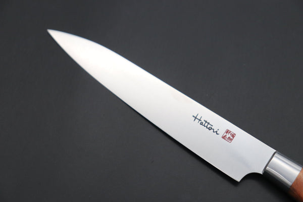 Hattori Petty Hattori Forums FH Series FH Series Petty (120mm and 150mm, Stabilized Maple Wood Handle)