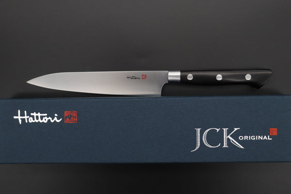 Hattori Petty FHN-3A Petty 150mm (5.9inch) Hattori Forums "NOAH" Series FHN-3A Petty 150mm (5.9 Inch, African Blackwood Handle)