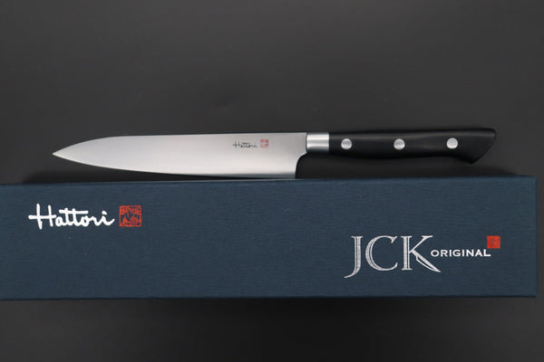 Hattori Petty FHN-3L Petty 150mm (5.9inch) Hattori Forums "NOAH" Series FHN-3L Petty 150mm (5.9 Inch, Black Linen Micarta Handle)