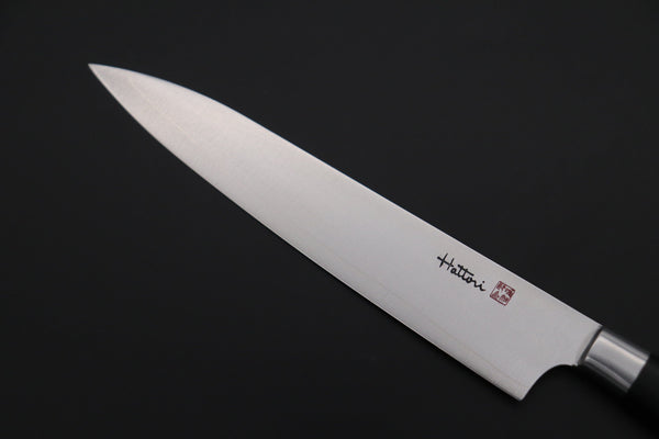 Hattori Petty FHN-3L Petty 150mm (5.9inch) Hattori Forums "NOAH" Series FHN-3L Petty 150mm (5.9 Inch, Black Linen Micarta Handle)