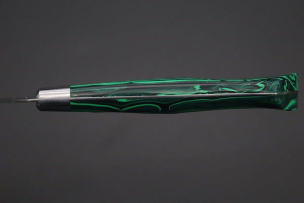 Hattori Petty FHN-3SPGM Petty 150mm (5.9inch) Hattori Forums "NOAH" Series FHN-3SPGM Petty 150mm (5.9 Inch, Green Malachite Gem-Composite-stone Handle)