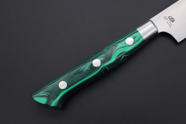 Hattori Petty FHN-3SPGM Petty 150mm (5.9inch) Hattori Forums "NOAH" Series FHN-3SPGM Petty 150mm (5.9 Inch, Green Malachite Gem-Composite-stone Handle)