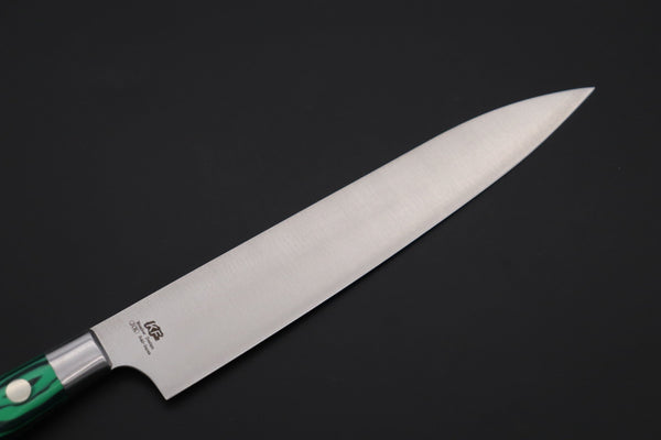 Hattori Petty FHN-3SPGM Petty 150mm (5.9inch) Hattori Forums "NOAH" Series FHN-3SPGM Petty 150mm (5.9 Inch, Green Malachite Gem-Composite-stone Handle)