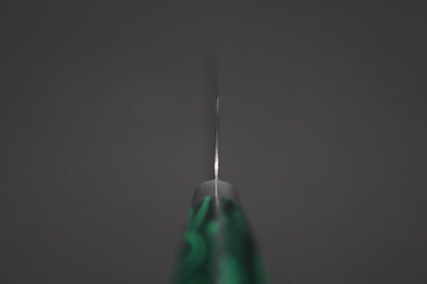 Hattori Petty FHN-3SPGM Petty 150mm (5.9inch) Hattori Forums "NOAH" Series FHN-3SPGM Petty 150mm (5.9 Inch, Green Malachite Gem-Composite-stone Handle)