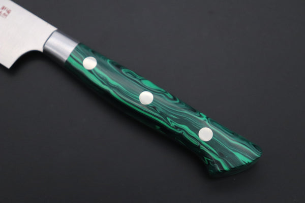 Hattori Petty FHN-3SPGM Petty 150mm (5.9inch) Hattori Forums "NOAH" Series FHN-3SPGM Petty 150mm (5.9 Inch, Green Malachite Gem-Composite-stone Handle)
