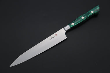 Hattori Petty FHN-3SPGM Petty 150mm (5.9inch) Hattori Forums "NOAH" Series FHN-3SPGM Petty 150mm (5.9 Inch, Green Malachite Gem-Composite-stone Handle)