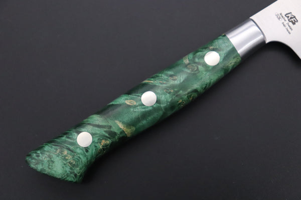 Hattori Petty FHN-3SPGREEN Petty 150mm (5.9inch) Hattori Forums "NOAH" Series FHN-3SPGREEN Petty 150mm (5.9 Inch, Green Color Stabilized Box Elder Wood Handle)