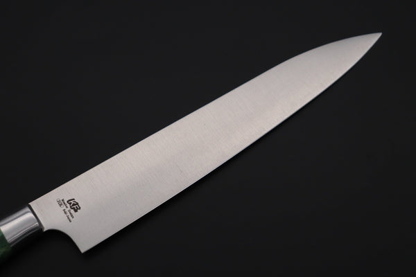 Hattori Petty FHN-3SPGREEN Petty 150mm (5.9inch) Hattori Forums "NOAH" Series FHN-3SPGREEN Petty 150mm (5.9 Inch, Green Color Stabilized Box Elder Wood Handle)