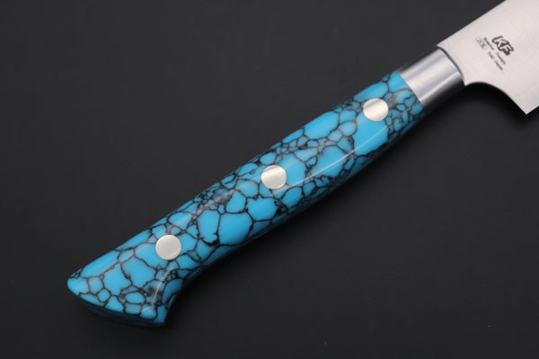 Hattori Petty FHN-3SPT Petty 150mm (5.9inch) Hattori Forums "NOAH" Series FHN-3SPT Petty 150mm (5.9 Inch, Turquoise Gem-Composite-stone Handle)
