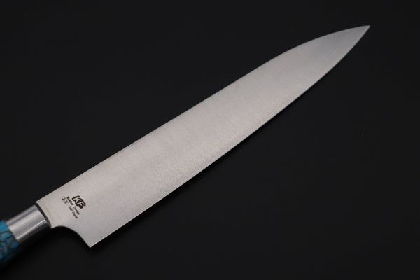 Hattori Petty FHN-3SPT Petty 150mm (5.9inch) Hattori Forums "NOAH" Series FHN-3SPT Petty 150mm (5.9 Inch, Turquoise Gem-Composite-stone Handle)