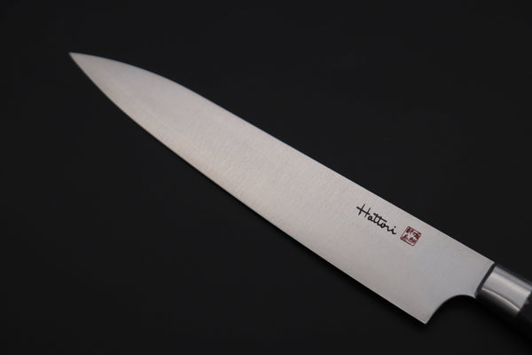 Hattori Petty FHN-3ND Petty 150mm (5.9inch) Hattori Forums "NOAH" Series "SNOW IN THE DARK" FHN-3ND Petty 150mm (5.9 Inch, Dupont Corian® Handle)
