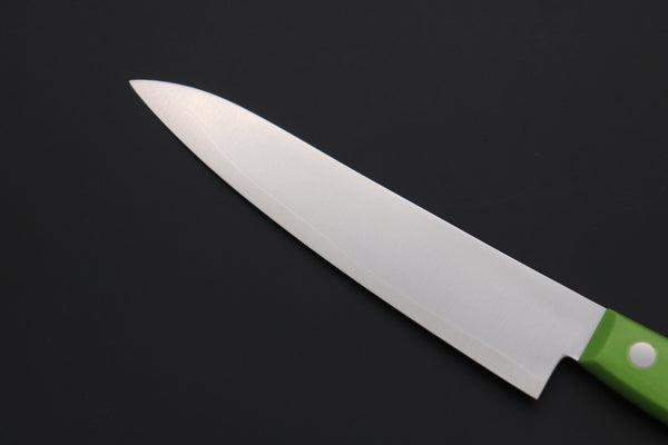 Hattori Petty HCX-2G Petty 135mm (5.3 inch) Hattori Limited, Cowry X, VG-2 clad HCX-2G Petty 135mm (5.3 inch, Fresh Green Linen Micarta Handle)