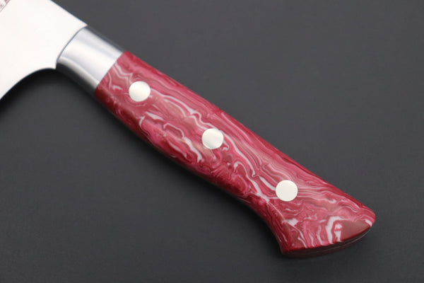 Hattori Santoku Hattori Forums Custom Limited Edition, FH Series FH-4SPSO Santoku 170mm (6.6 Inch, Spiny Oyster Gem composite Stone Handle)