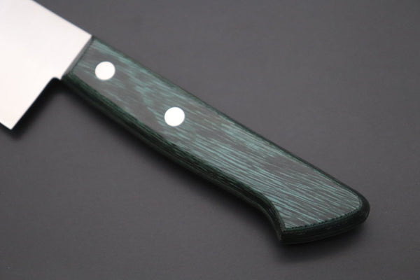 Hattori Santoku HCX-1G Santoku 170mm (6.6inch) Hattori Limited, Cowry X, VG-2 clad HCX-1G Santoku 170mm (6.6 inch, Green Pakka Wood Handle)