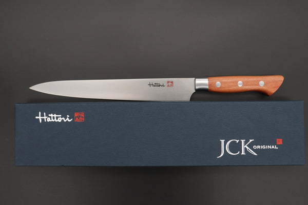 Hattori Sujihiki Hattori Forums FH Solid VG-10 Series Sujihiki (230mm or 270mm, 2 sizes,Stabilized Maple Wood Handle)