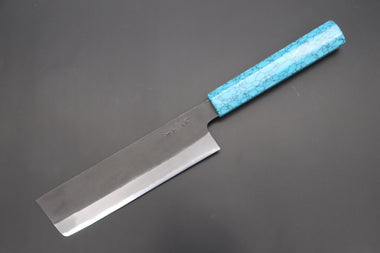 Hinoura Nakiri Custom Limited Edition, Hinoura White Steel No.1 Kurouchi Series HS1-5SP10 Nakiri 165mm (6.4 Inch)