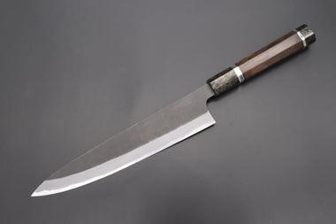 Hinoura Wa Gyuto Custom Limited Edition, Hinoura White Steel No.1 Kurouchi Series HS1-7SP3 Wa Gyuto 240mm (9.4 Inch)