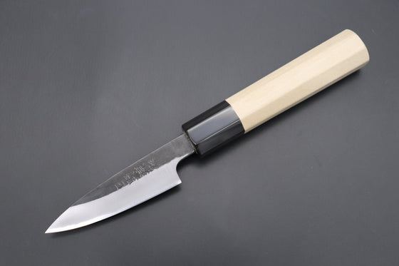 Hinoura Wa Paring Hinoura White Steel No.1 Kurouchi Series Wa Paring 80mm (3.1 Inch, HS1-1)