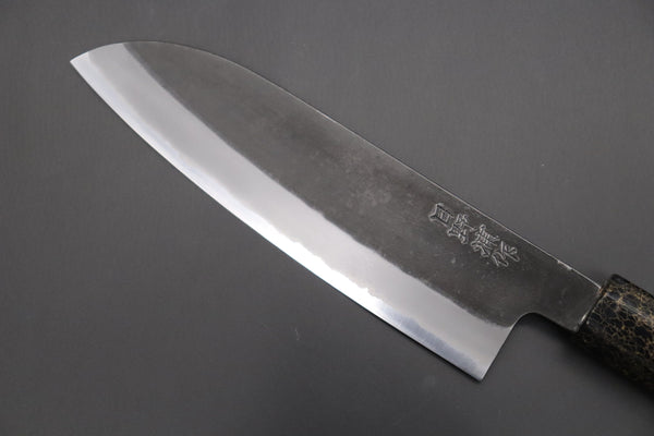 Hinoura Wa Santoku Custom Limited Edition, Hinoura White Steel No.1 Kurouchi Series HS1-4SP4 Wa Santoku 165mm (6.4 Inch)