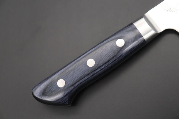 JCK Natures Bunka JCK Natures 青雲 Blue Clouds Series BCBP-2 Blue Steel No.2 Nashiji Bunka (Kiritsuke) 190mm (7.4 inch, Royal Blue-Purple Pakka Wood Handle)
