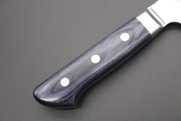 JCK Natures Bunka JCK Natures 青雲 Blue Clouds Series BCP-2 AUS10 Tsuchime Hammered Bunka (Kiritsuke) 190mm (7.4 inch, Royal Blue-Purple Pakka Wood Handle)