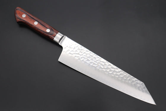 JCK Natures Bunka JCK Natures 月光　金 ”Gekko Gold” GEG-2 Kiritsuke 190mm (7.4 inch, Golden-brown Color of the Mahogany Pakka wood Handle)