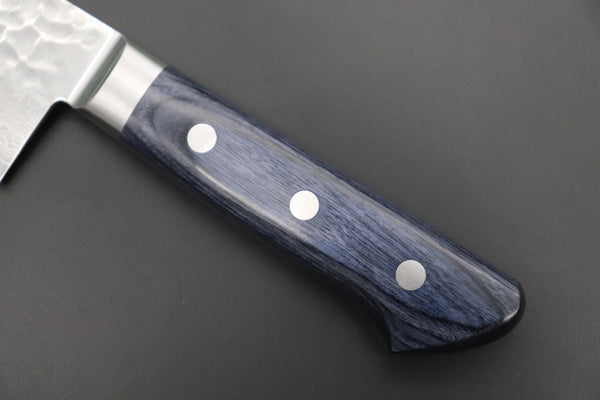 JCK Natures Gyuto JCK Natures Blue Clouds Series BCDP-3 VG-10 Tsuchime Damascus Gyuto 210mm (8.2 inch, Royal Blue-Purple Pakka Wood Handle)