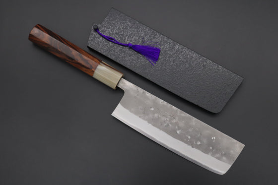 JCK Natures Nakiri JCK Natures "Super Blue Moon Series" BMS-4 Nakiri 165mm (6.4 inch, Octagonal Desert Ironwood Handle)