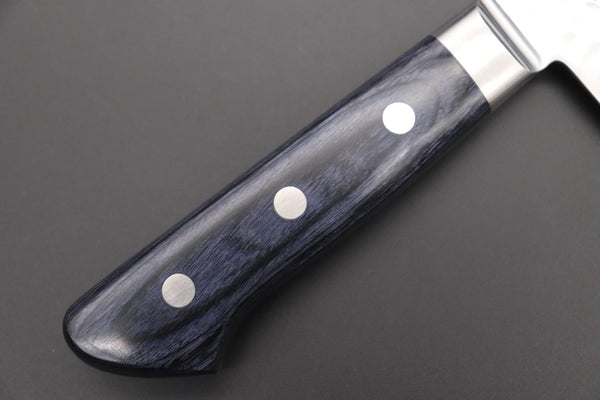 JCK Natures Santoku JCK Natures Blue Clouds Series BCDP-2 VG-10 Tsuchime Damascus Santoku 180mm (7 inch, Royal Blue-Purple Pakka Wood Handle)