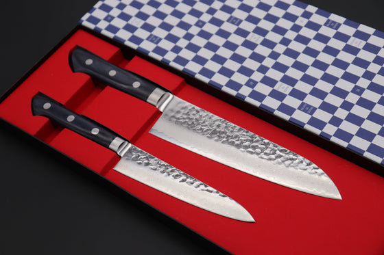 JCK Natures Santoku JCK Natures Blue Clouds Series VG-10 Tsuchime Damascus Petty 135mm & Santoku 180mm (BCDP 2Pcs Set)