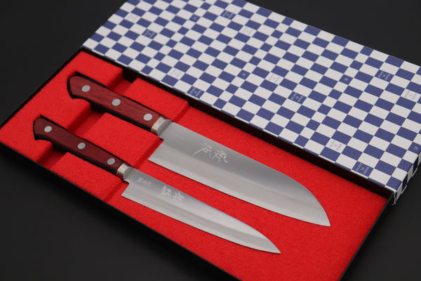 JCK Natures Santoku JCK Natures SAKURA ROAD Aogami Super Series Petty & Santoku (SAKURA-2Pcs Knife Set)