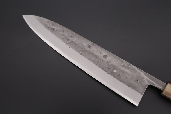 JCK Natures Wa Gyuto JCK Natures "Super Blue Moon Series" BMS-5LE Wa Gyuto 240mm (9.4 inch, Octagonal Ebonywood Handle)