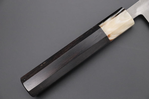 JCK Natures Wa Santoku JCK Natures "Super Blue Moon Series" BMS-3E Wa Santoku 170mm (6.6 inch, Octagonal Ebonywood Handle)