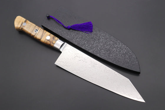 Kagayaki Bunka JCK Original Kagayaki Grand Canyon R-2 White & Silver Damascus Series GCYU-26 Bunka | Kiritsuke 175mm (6.8 Inch)