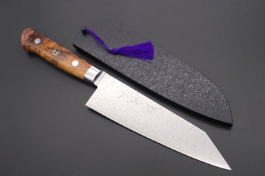 Kagayaki Bunka JCK Original Kagayaki Grand Canyon R-2 White & Silver Damascus Series GCYU-29 Bunka | Kiritsuke 175mm (6.8 Inch)